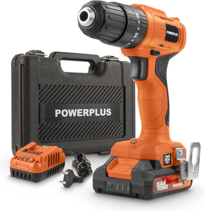 Powerplus Dual Power Akkuschrauber und Schlagbohrmaschine powdpo1110 – Schrauben, Schlagbohren und Bohren – 20 V, 30 Nm, mit Akku und Ladegerät