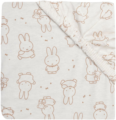 Jollein Spannbetttuch Jersey 60x120cm Miffy Moments helles Terra
