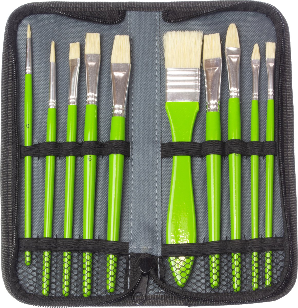 Känguru-Pinselset – Ölfarbe – 10 Stück im Etui – k-840001