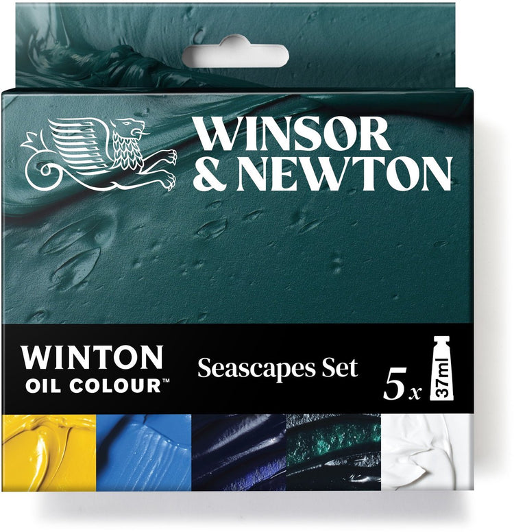 Winsor Newton 1490715 Winton Ölgemälde-Set Meereslandschaft, 5 x 37 ml – Ölgemälde für Meer, Himmel, Landschaft