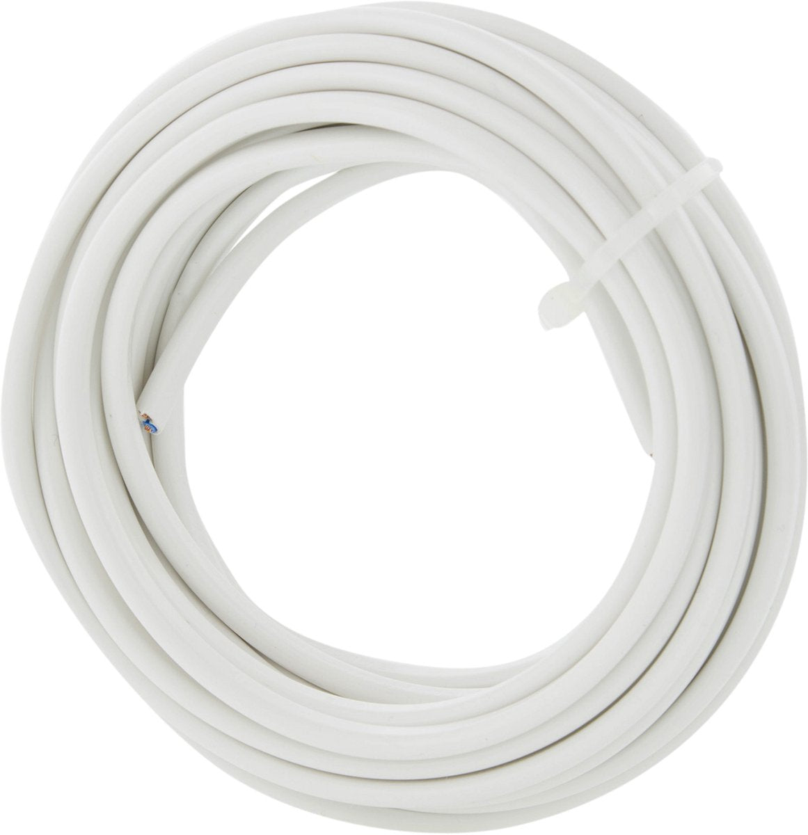 Q-Link-Haushaltskabel - flach - Belastbarkeit bis 1200 W - 2 x 0,75 mm² - 5 m - Weiß
