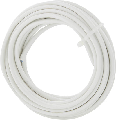 Q-Link-Haushaltskabel - flach - Belastbarkeit bis 1200 W - 2 x 0,75 mm² - 5 m - Weiß