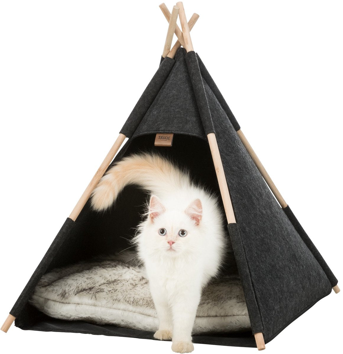 Trixie -Katzenkorb Tipi fühlte sich Anthrazit an