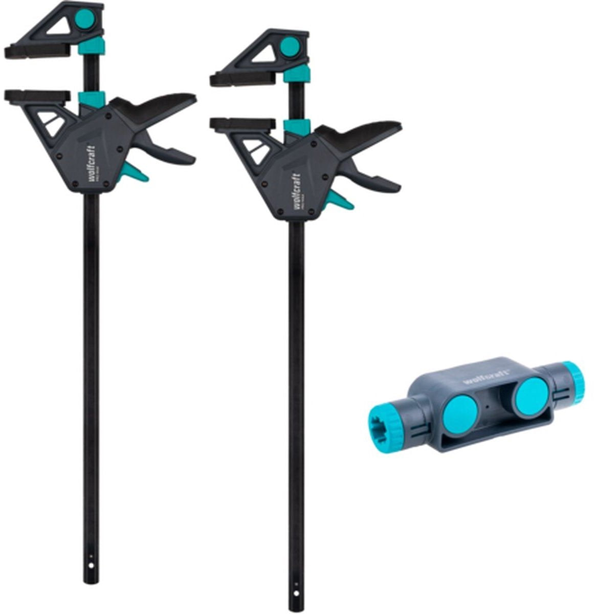 Wolfcraft - Leimklemmen-Set Pro Max - 2 Leimklemmen 450 mm - 3 Teile - 8663060