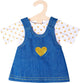 Heless Puppenkleid mit goldenem T-Shirt, 35-45 cm