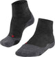 Falke TK2 kurze Anti-Blasen Wandersocken aus dickem Woll-Funktionsmaterial Damen Grau – Größe 41-42