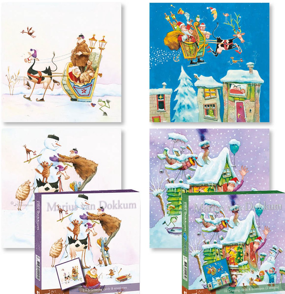 Marius van Dokkum Weihnachtskarten - Set 4