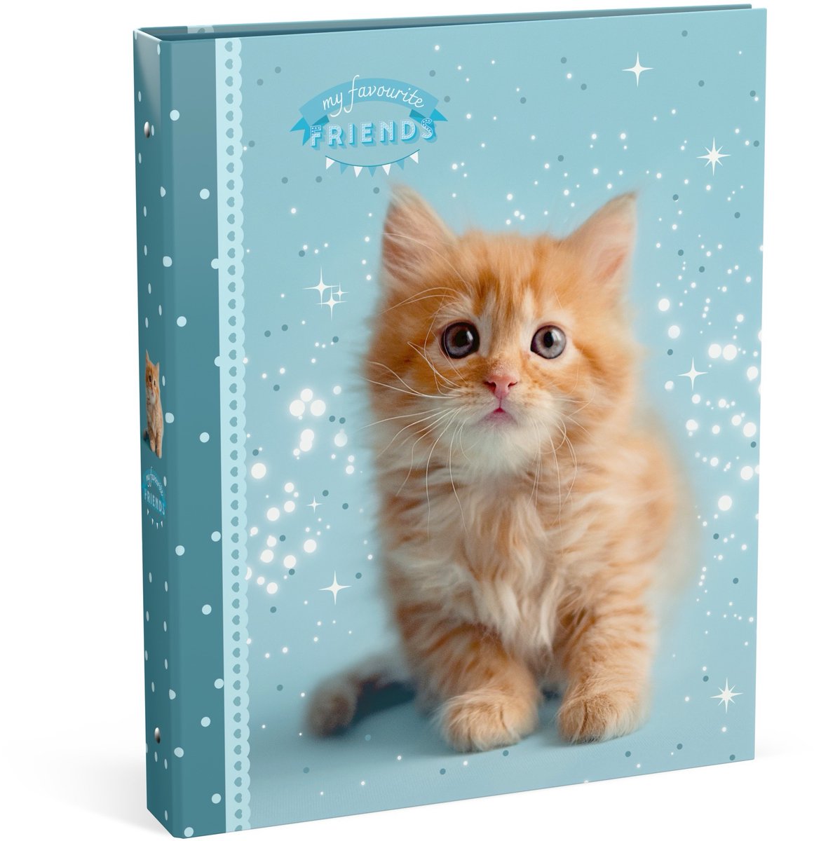 Ringordner „Meine Lieblingsfreunde“ A4 – Katze – 23 Ringe