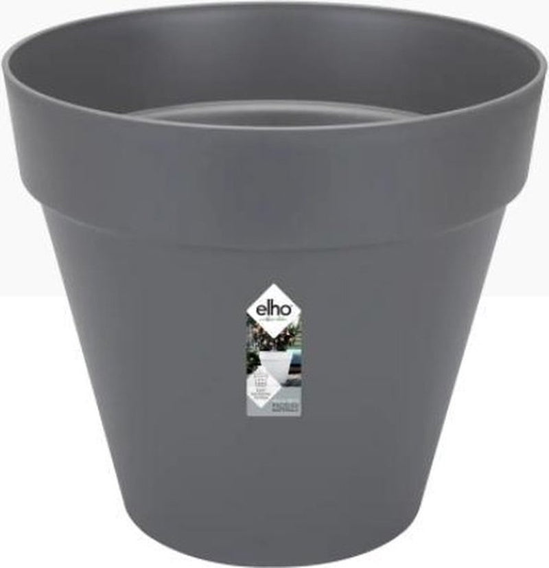 Elho Loft Urban Round 50 – Blumentopf für den Außenbereich – ø 48,5 x H 44,5 cm – Anthrazit