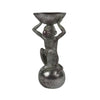 Silberfarbene Affenstatue 26cm