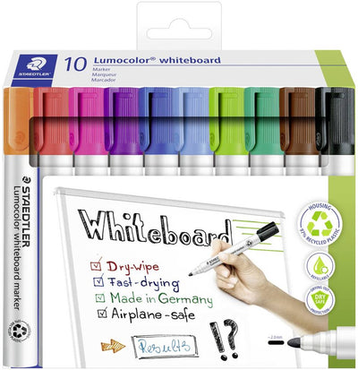 Staedtler - Lumocolor - Whiteboardmarker - Kartonset mit 10 Farben