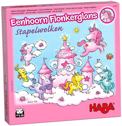 Haba - Stapelspiel Einhorn funkeln Glanz Kumuluswolken