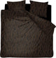 Damai bellezza - Bettbezug - Satin - 240x200 220 cm - schwarz + 2 Kissenbezüge 60x70