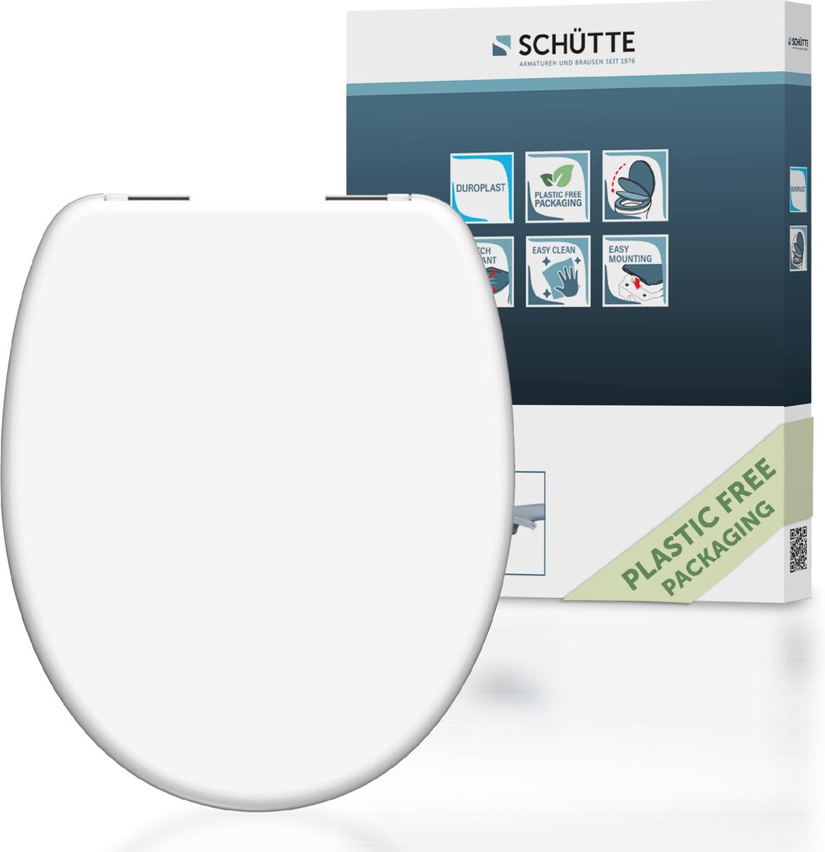 Schütte Schütte Toilettensitz mit weicher weißer Duroplast
