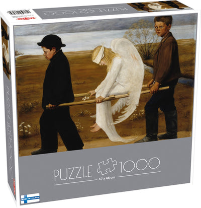 Taktik Hugo Simberg: Verwundeter Engel – Puzzle – 1000 Teile – klassische finnische Kunst – symbolistisches Meisterwerk – hohe skandinavische Qualität
