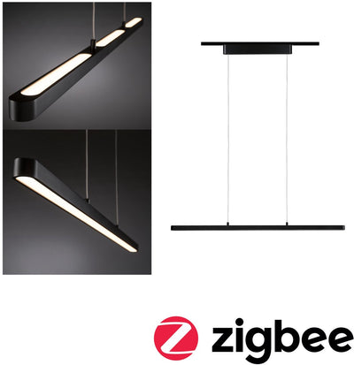 Paulmann Urail Pendants Smart Home Zigbee 3.0 Lento 3x600lm 3x13,5W Tunable White Dimmbar 230V Schwarz Matt