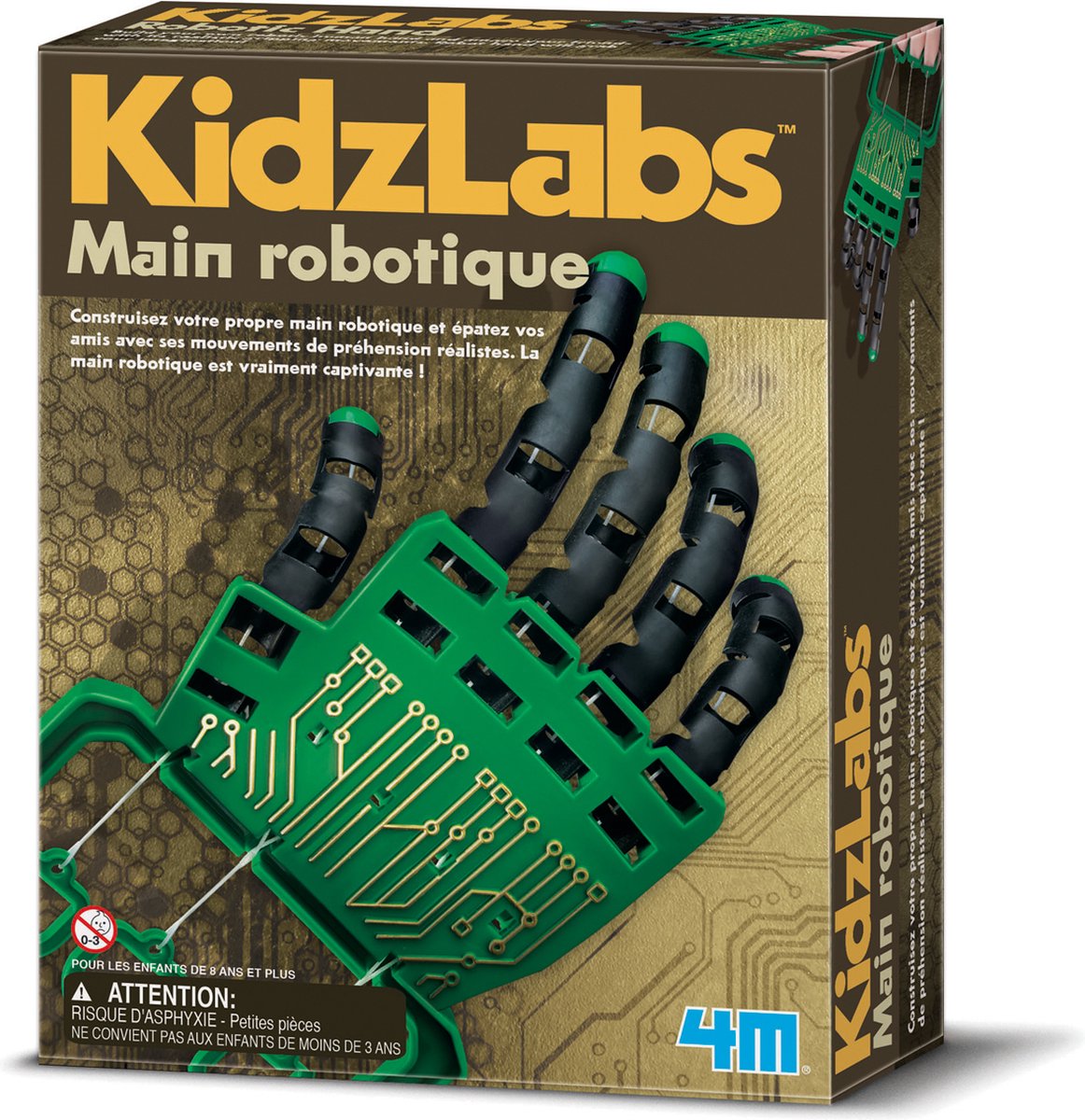 4m Wissenschaft und Spiele – Bauen Sie Ihre eigene Roboterhand – Bausatz – Kidzlabs – 8+