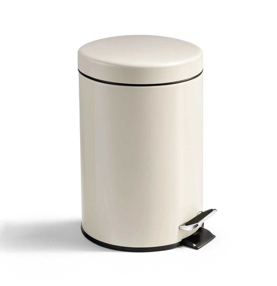 Stille. Living Hush Living – Abfallbehälter 3 l aus Metall – Soft-Close-Deckel – herausnehmbarer Inneneimer – extra kompakt – für kleinere Toiletten und Badezimmer – bei