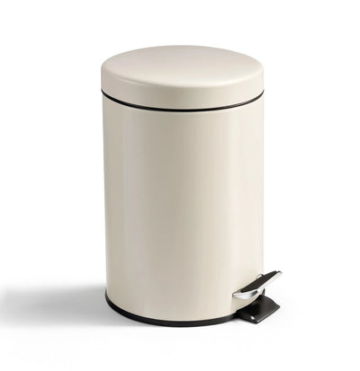 Stille. Living Hush Living – Abfallbehälter 3 l aus Metall – Soft-Close-Deckel – herausnehmbarer Inneneimer – extra kompakt – für kleinere Toiletten und Badezimmer – bei