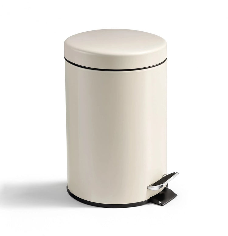 Stille. Living Hush Living – Abfallbehälter 3 l aus Metall – Soft-Close-Deckel – herausnehmbarer Inneneimer – extra kompakt – für kleinere Toiletten und Badezimmer – bei