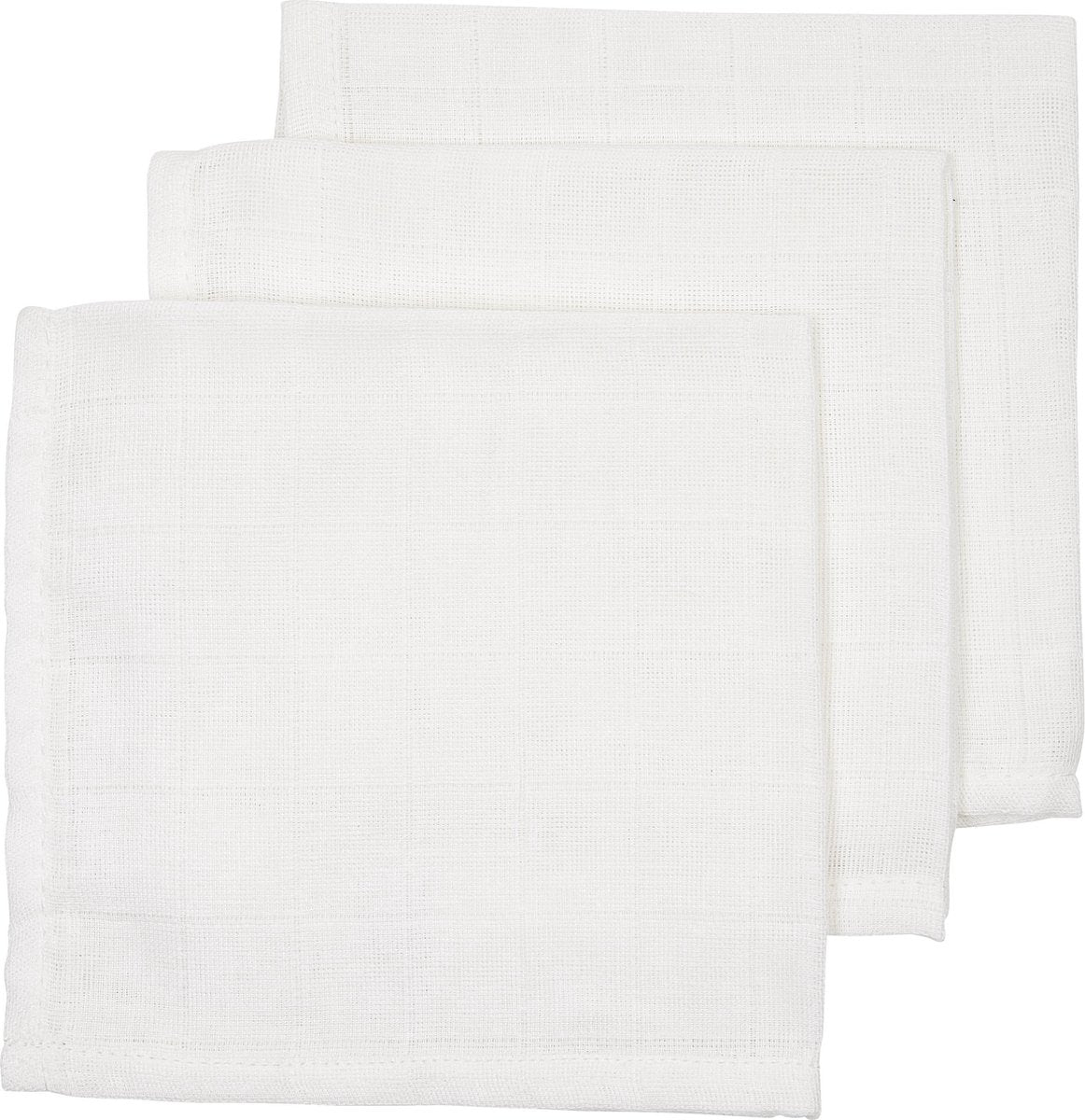Meyco Baby Uni Gesichtstücher – 3er-Pack – hydrophil – weiß – 30 x 30 cm
