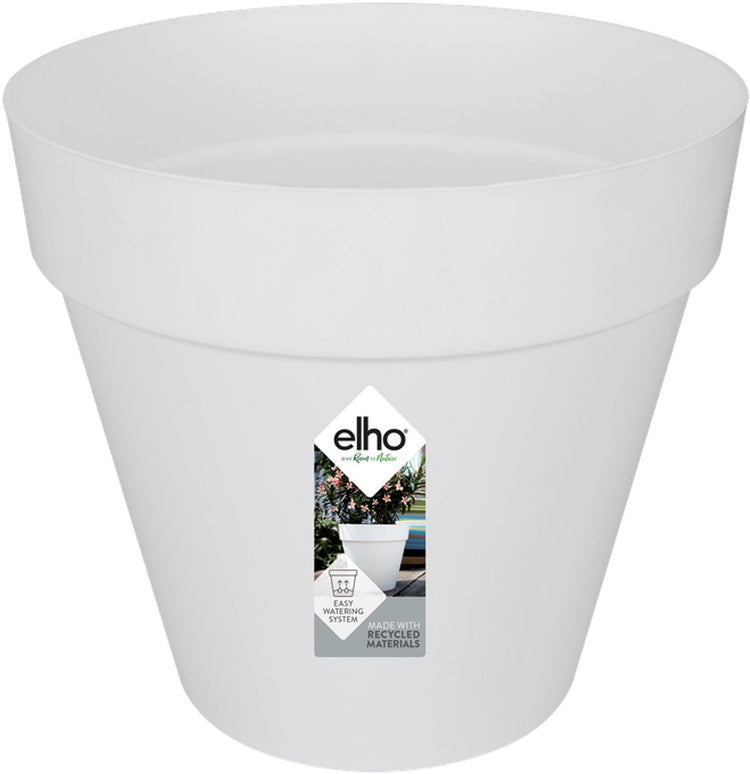 Elho Loft Urban Round 25 – Blumentopf für den Außenbereich – ø 24,5 x H 22,0 cm – weiß