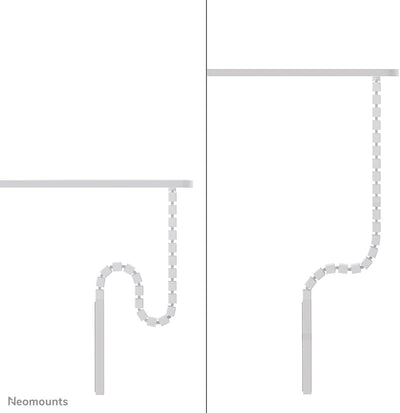 Neomounts ads06-133wh Kabelführung – modulare Segmente – Schraubmontage – magnetischer Kabelkanal – universell – Weiß