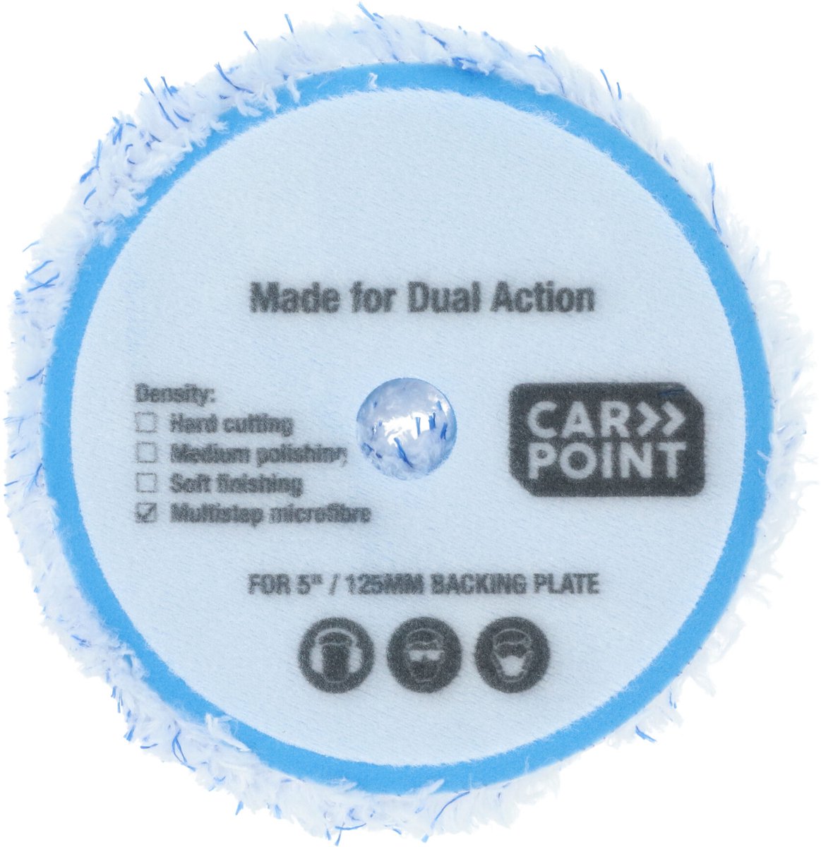 Carpoint Multistep-Mikrofaserpads 125 mm, 5 – 2 Stück – nach Gebrauch manuell reinigen