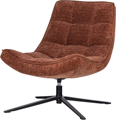 Woood Maudi Drehsessel - Chenille - Braun - 84x74x86
