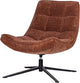 Woood Maudi Drehsessel - Chenille - Braun - 84x74x86