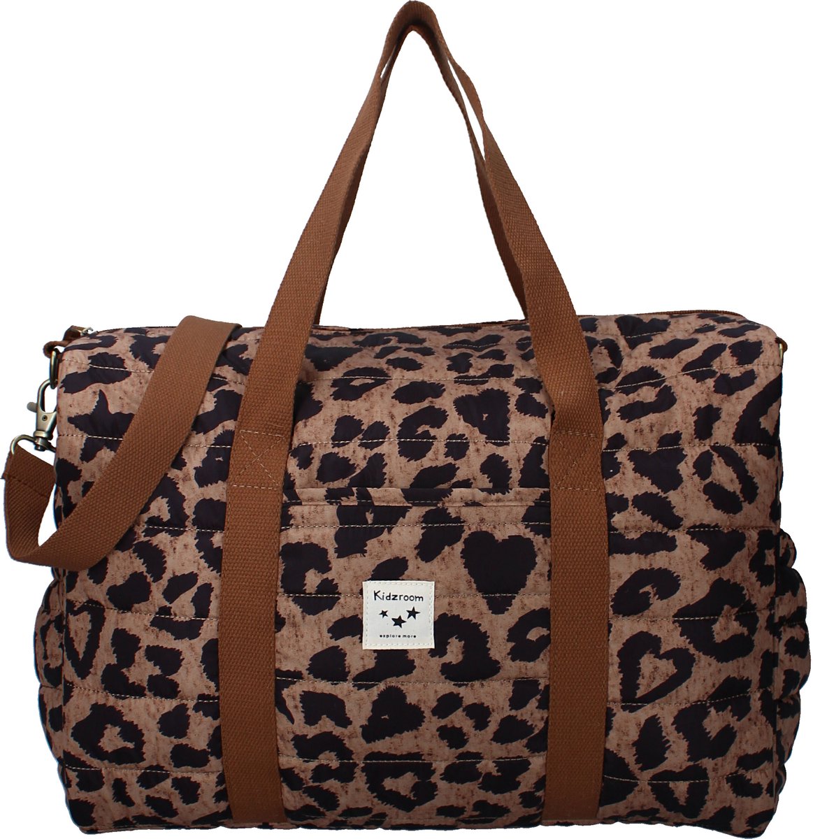 Kidzroom Wickeltasche Mini Mamas – Beige – Wickelauflage – verstellbarer Schultergurt – Aufhängeösen Kinderwagen