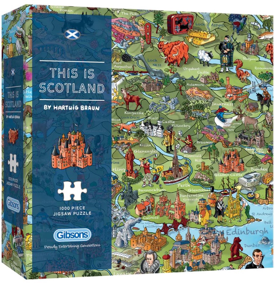 Gibsons – Das ist Schottland (von Hartwig Braun) – 1000 Teile 68×49cm (B×H) – Puzzle für Erwachsene