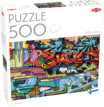 Taktische Street Art oder Graffiti – Puzzle – 500 Teile – bunte Graffiti Street Art – Urban Art und Wall Art – hohe skandinavische Qualität