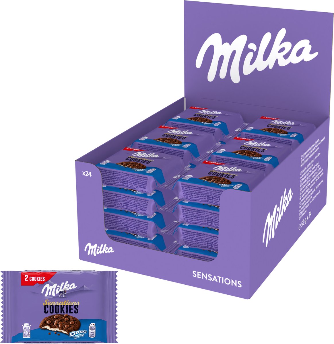 Milka Sensationen Oreo einzeln (24x 52gr)