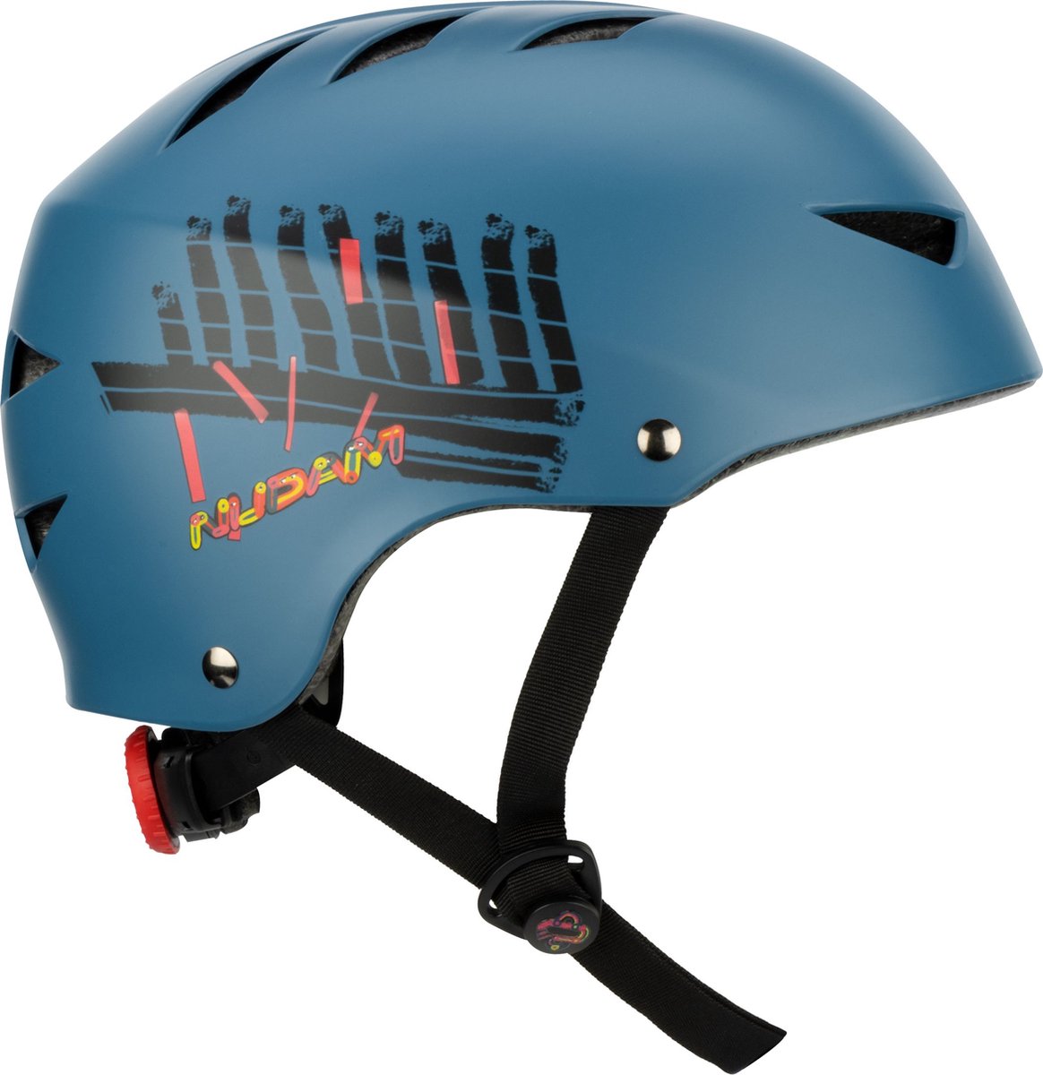 Nijdam Skatehelm – Sidewalk Sentinel – Blau Schwarz – L