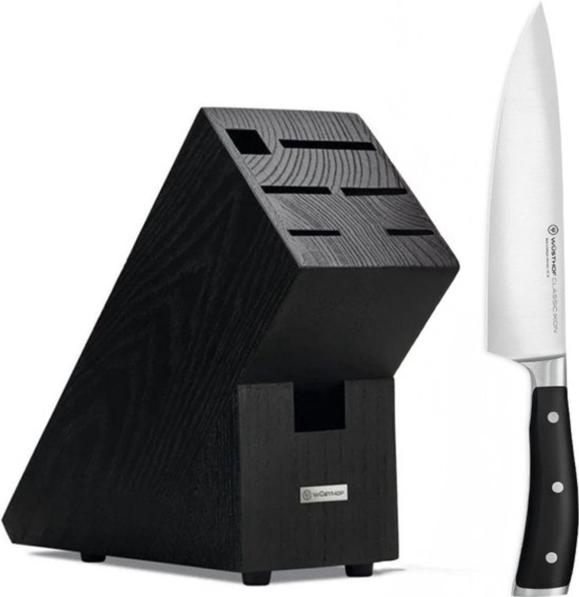 Wüsthof - klassisches Ikon-Kochmesser 20 cm + kostenloser schwarzer Messerblock