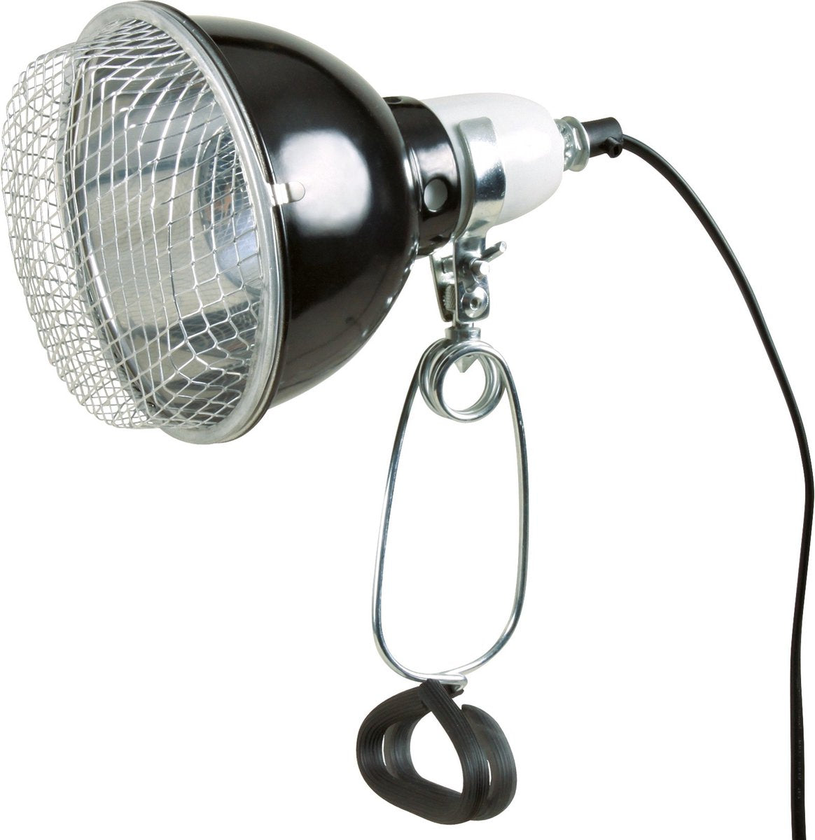 Trixie Reptilien-Reflektor-Klemmlampe – Keramikfassung, Drahtschutzkappe – 14 x 17 cm