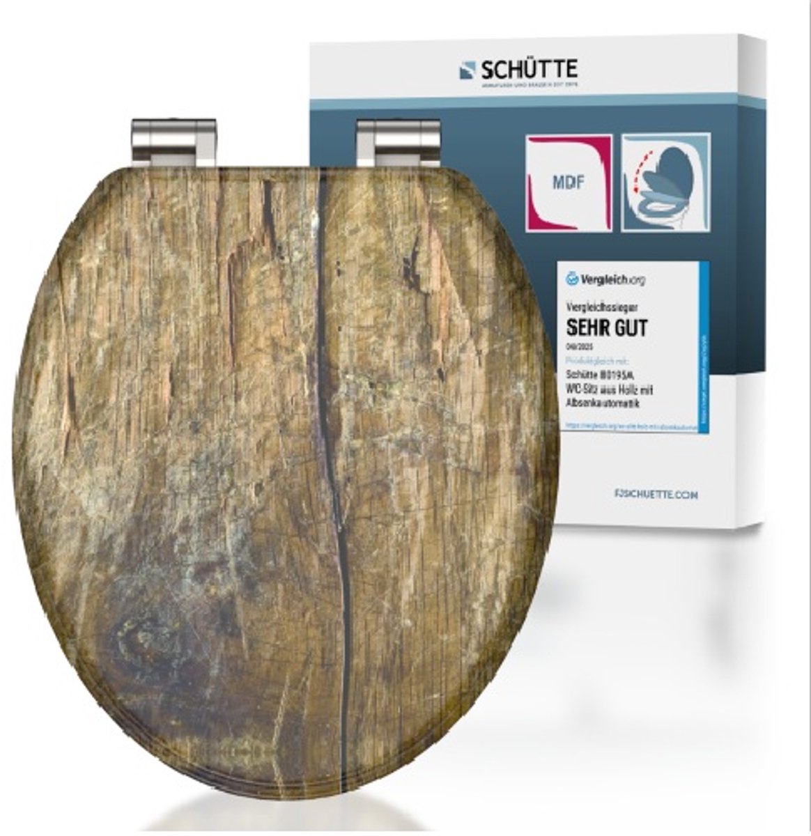 Schütte Schütte Toilettensitz Massivholz MDF Braun