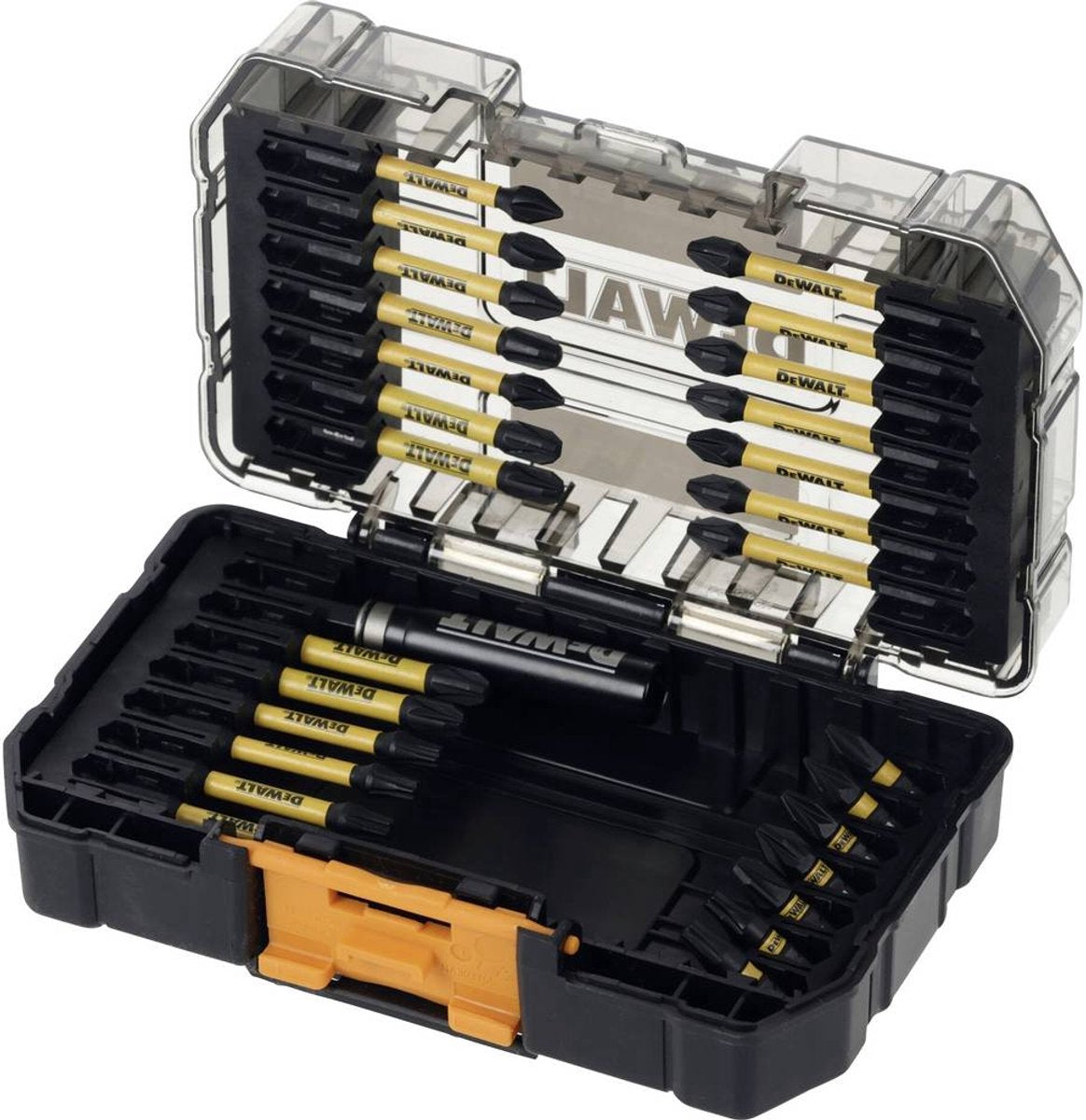 Imp Dewalt DT70905-QZ Steckdosenset Act McLaren 1 2 lang – 7-teilig in stabilem Organizer – DT70905-QZ