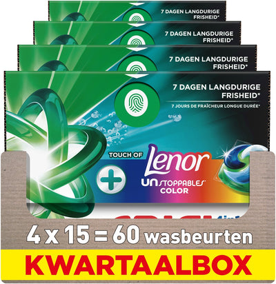Ariel 4in1 Waschmittel-Pods Farbe Lenor Unstoppables – 4 x 15 Stück