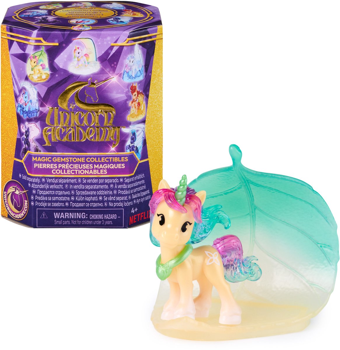 Einhorn-Akademie – Sammel-Einhorn mit magischer Edelstein-Überraschungsfigur – Einhorn-Spielzeug – Spielsets