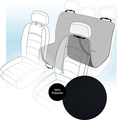 Flamingo Schutzdecke für Auto Coda – Schwarz – 214 x 147 cm – extra großer wasserabweisender Rücksitzschutz für Hunde