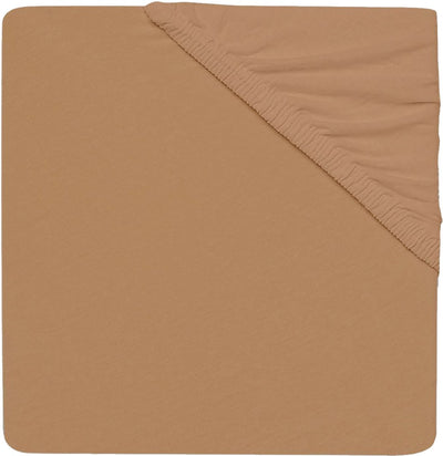 Jollein – Baby-Spannbetttuch Jersey (Keks) – Baumwolle – Spannbettlaken für Kinderbett – 75 x 95 cm