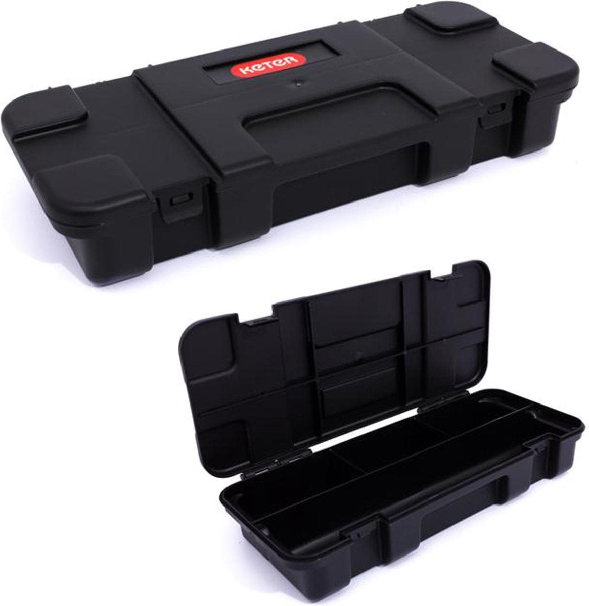 Keter Technikerkoffer Werkzeugkasten – 48 x 38 x 17,5 cm – schwarz rot
