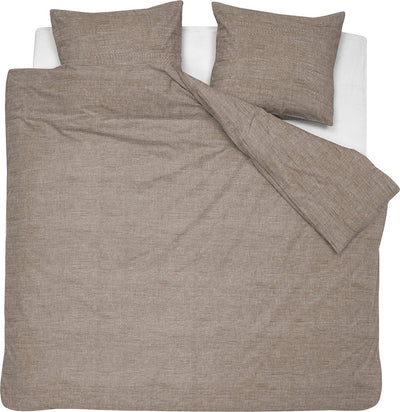 Cinderella Lyn Bettbezug – 2 Personen – Baumwolle – Einzelbetten extra breit – 260 x 200 x 220 cm – Sand + 2 Kissenbezüge 60 x 70
