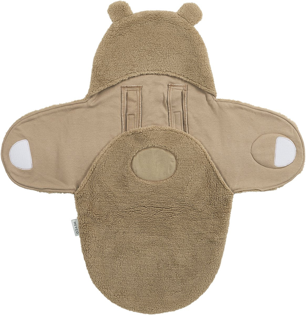 Meyco Baby-Bär-Wickeldecke – Teddy – warmes Braun