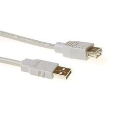 Act USB 2.0 A-Stecker – USB-A-Buchse, elfenbeinfarben, 500 m