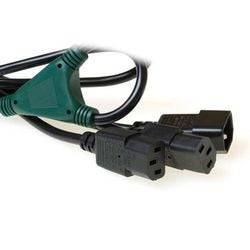Geteiltes Stromkabel Act AK5052 C14 auf 2x C13 1 m