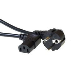 Stromkabel Act AK5018 Cee7 7 Stecker abgewinkelt – C13 2 m schwarz