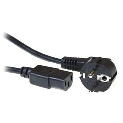 ACT 230V Anschlusskabel schuko männlich (senkrecht) C13 schwarz 1,5 m